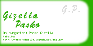 gizella pasko business card